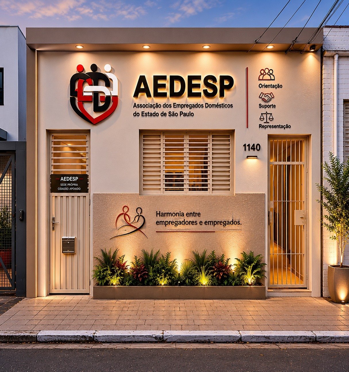 Fachada da AEDESP no Centro de Bauru